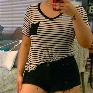 Striped boyfriend tee